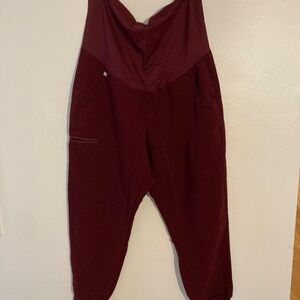 Figs Burgundy Large Petite ZAMORA JOGGER Maternity  Scrub Pants